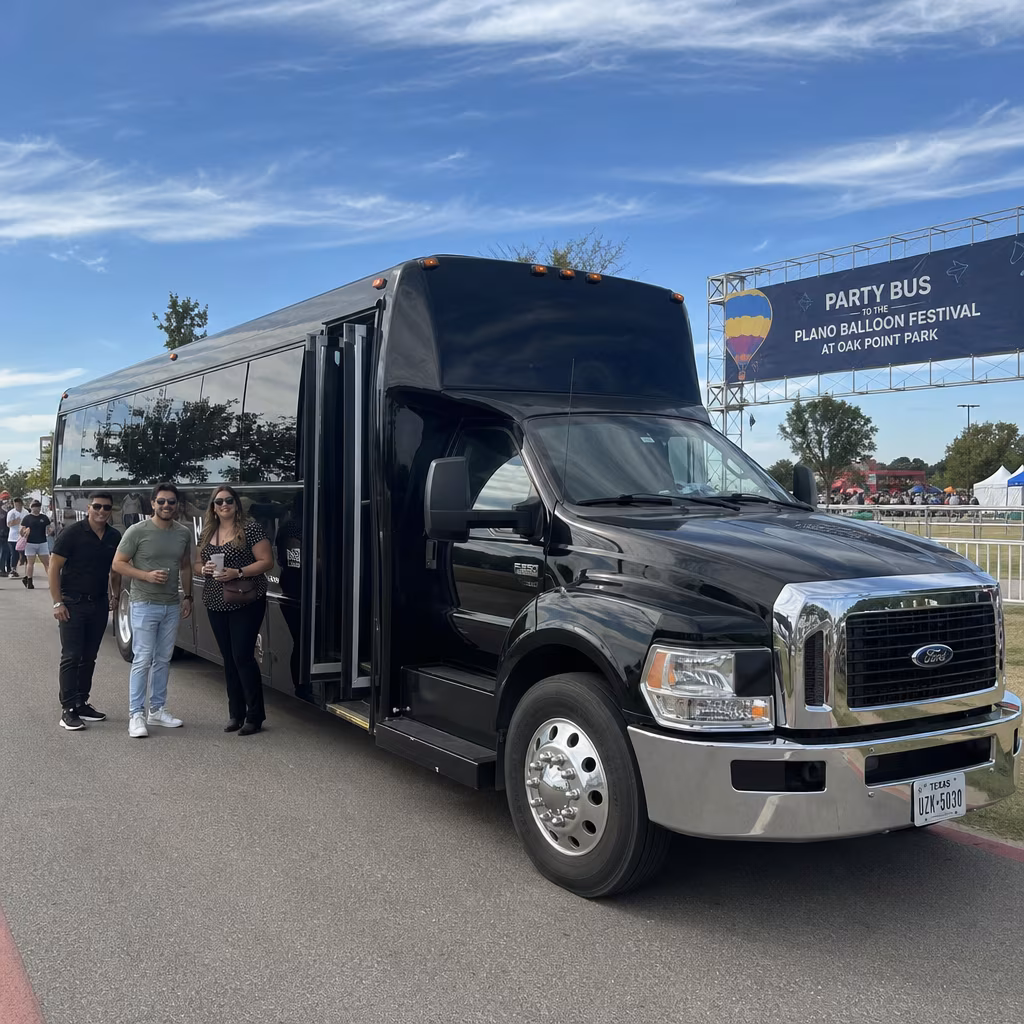 Party Bus to the Plano Balloon Festival at Oak Point Park