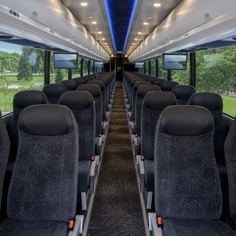 40-56 Passenger Charter Bus Interior