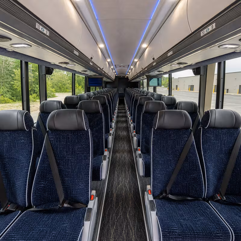 40-56 Passenger Charter Bus Inside