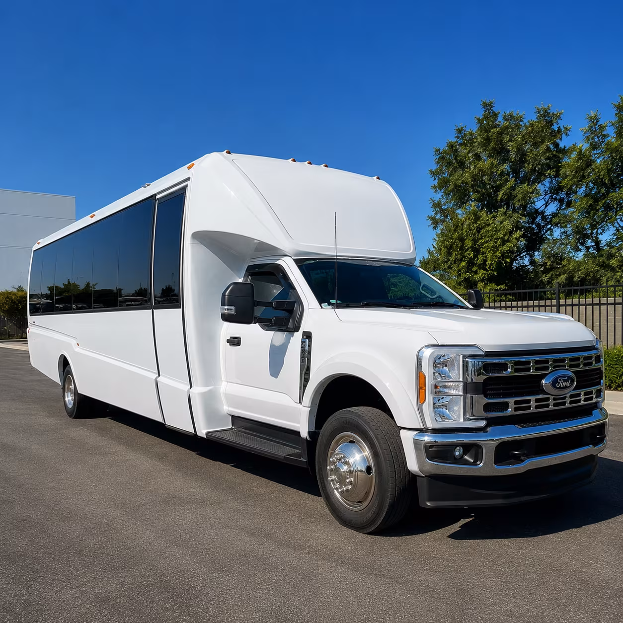 Plano Airport Shuttle & Transportation party bus exterior