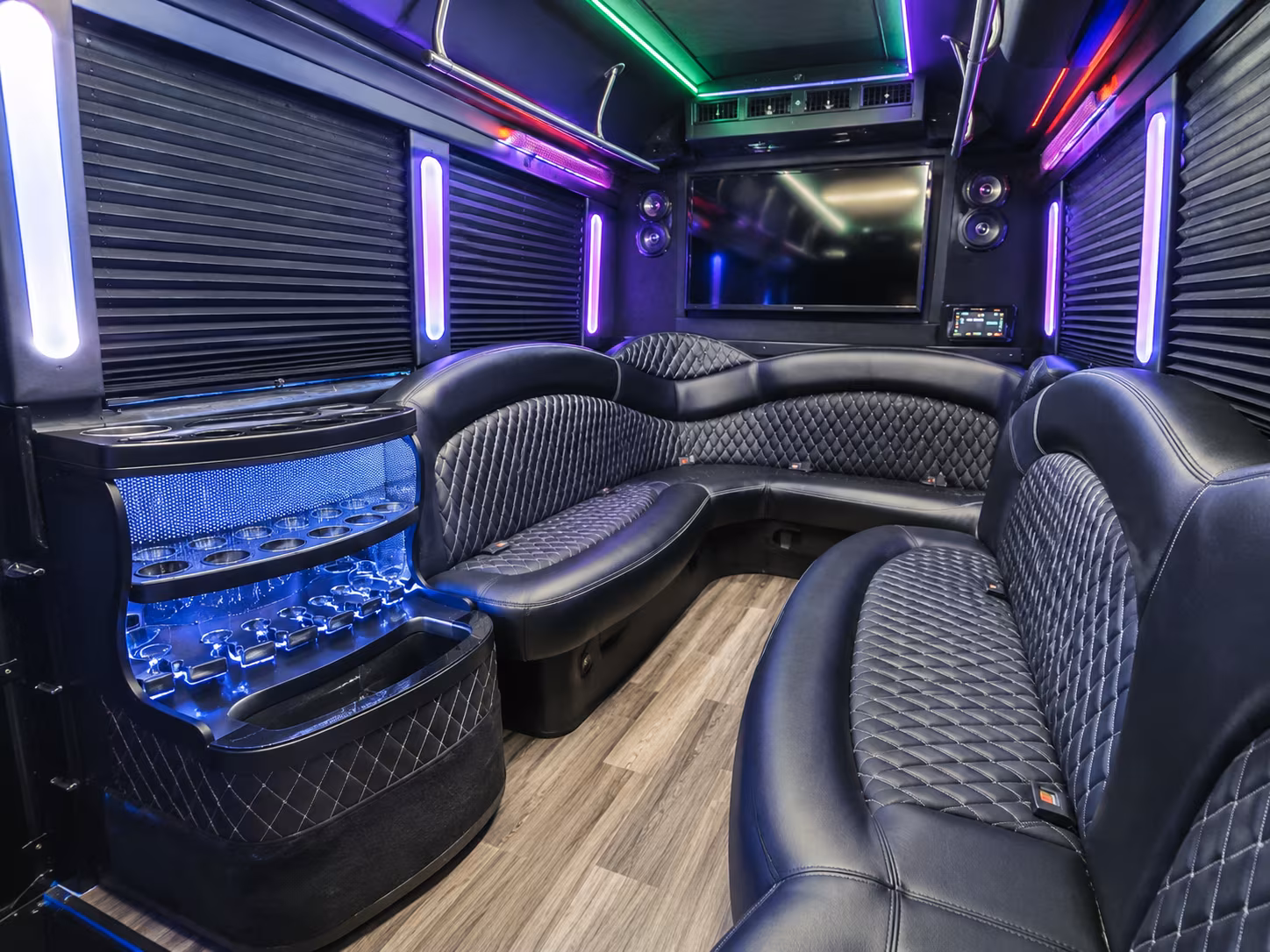 Plano Bachelor & Bachelorette Transportation party bus exterior