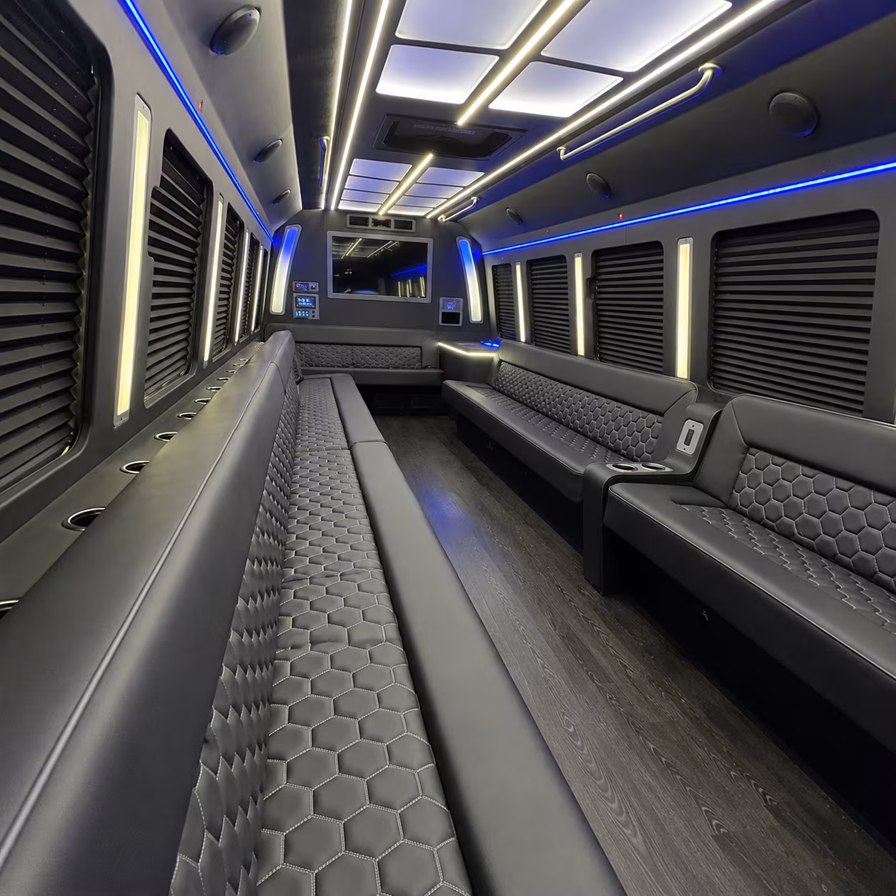 Plano Bachelor & Bachelorette Transportation party bus exterior