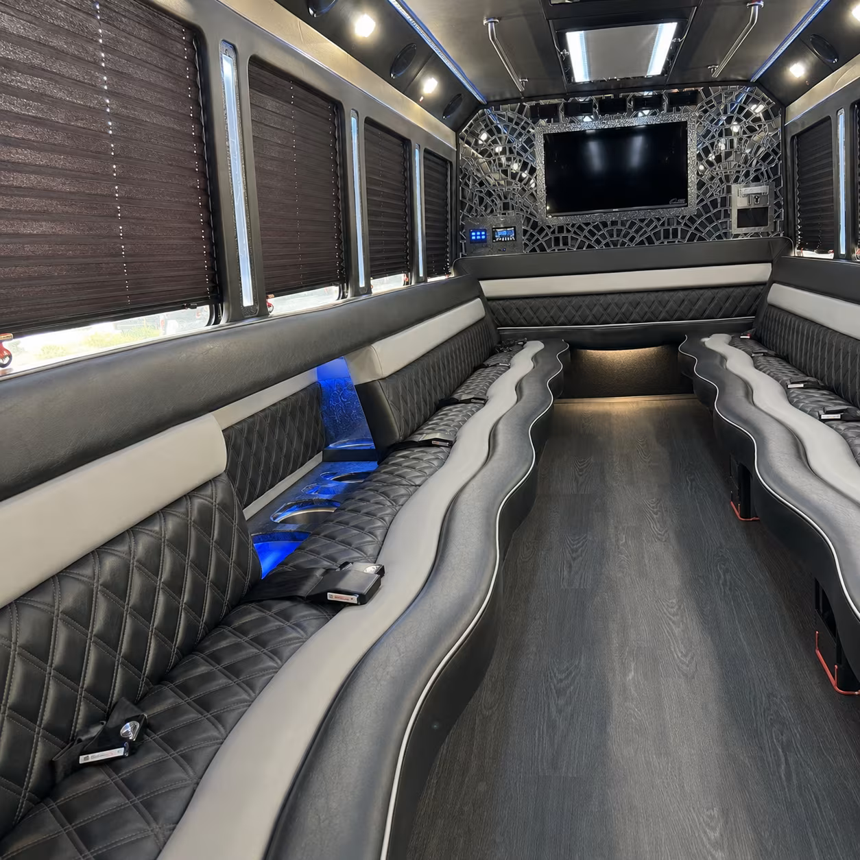 Plano Bachelor & Bachelorette Transportation party bus exterior