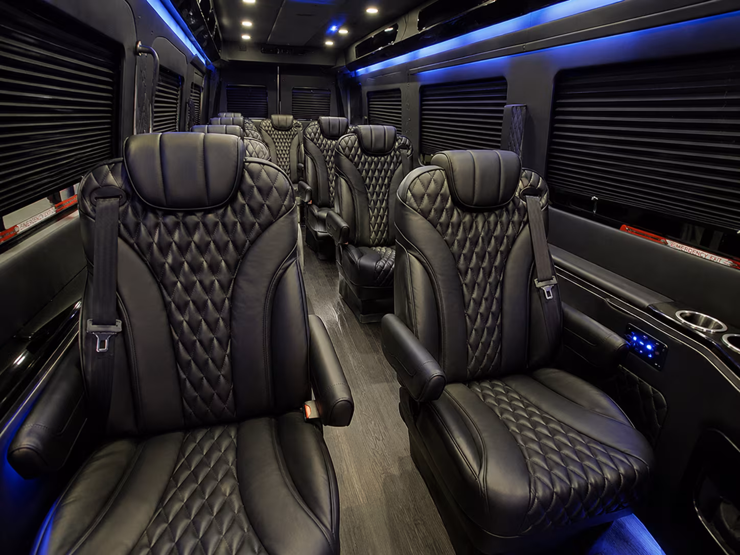 Plano School Event Transportation party bus exterior