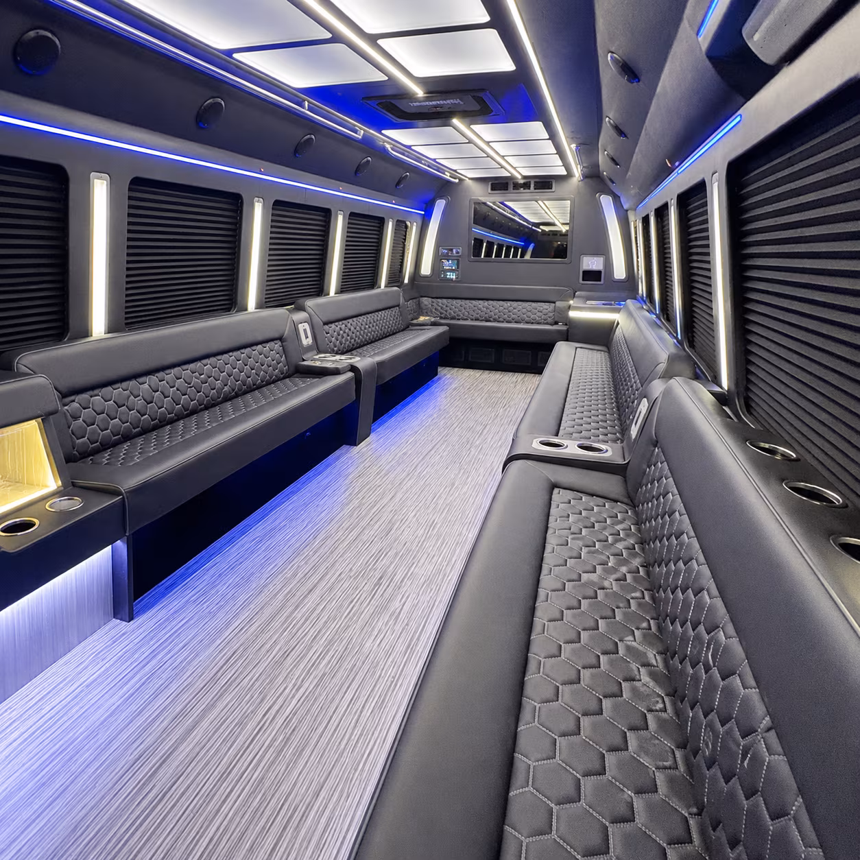 Plano Sporting Event Transportation party bus exterior