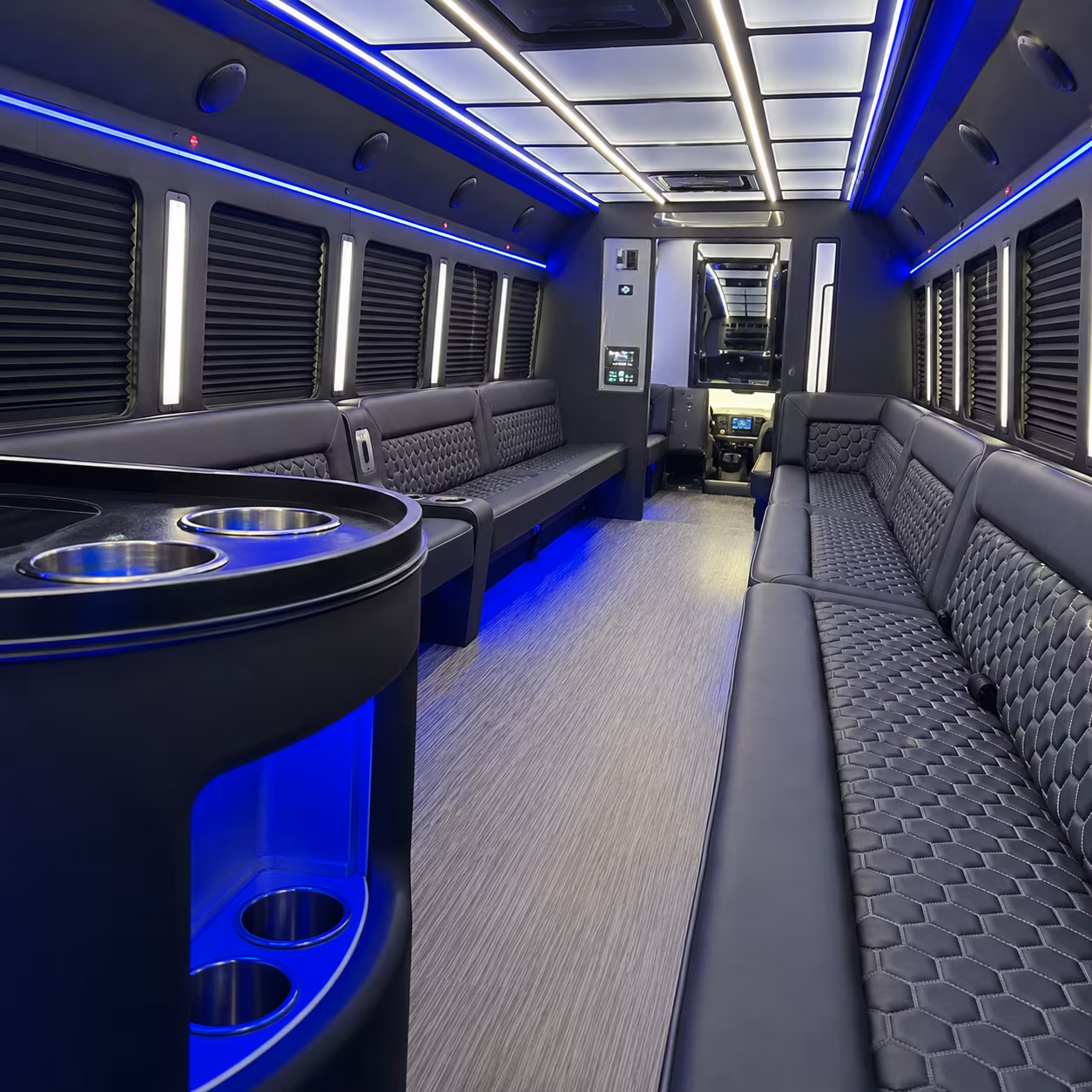 Plano Sporting Event Transportation onboard seating