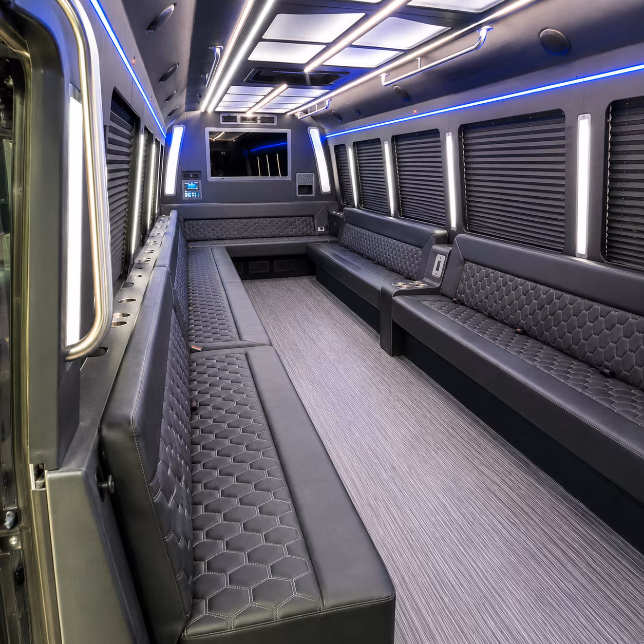 Plano Wedding Transportation party bus exterior