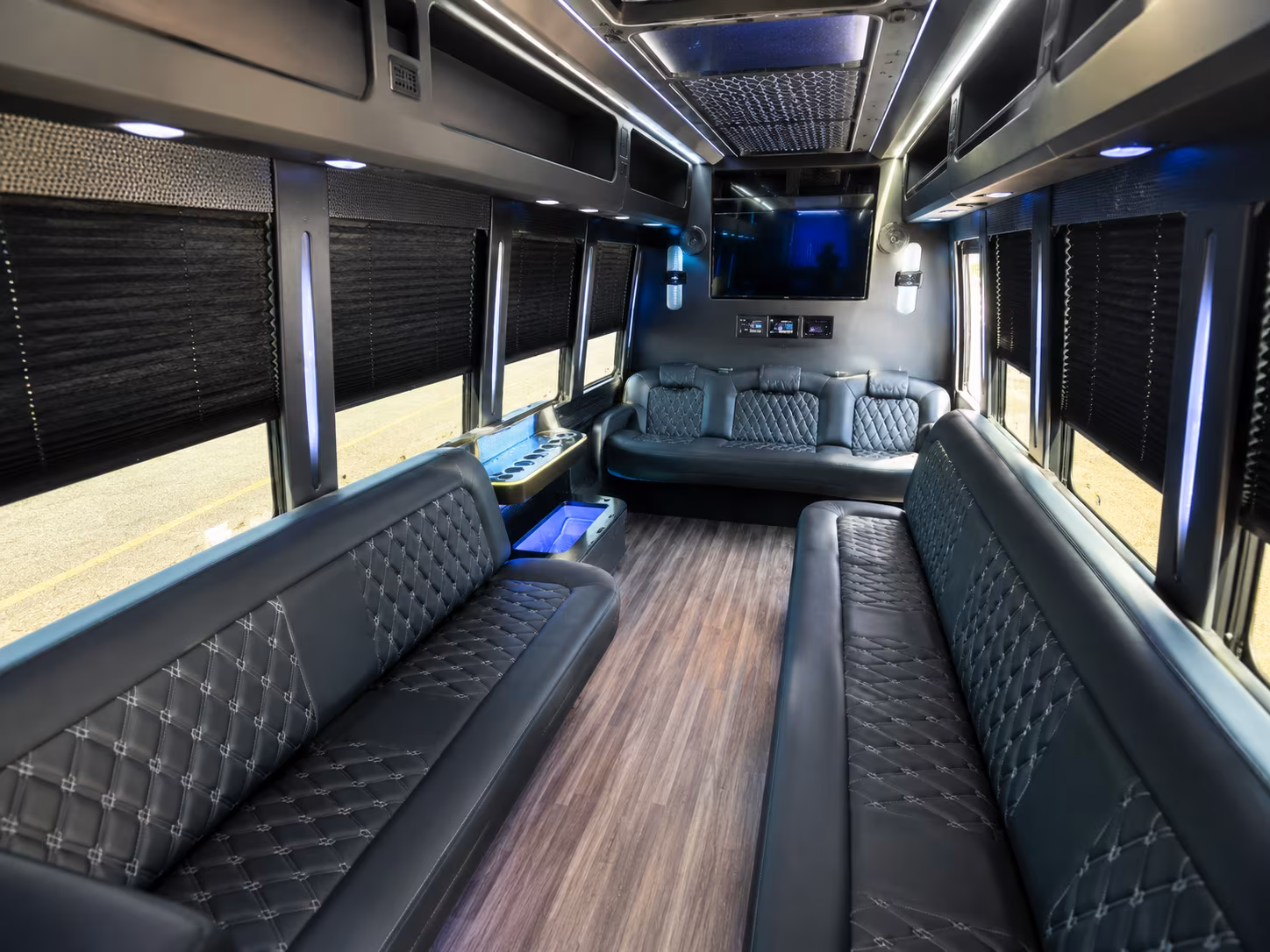 Plano Winery Tour & Pub Crawl Transportation party bus interior