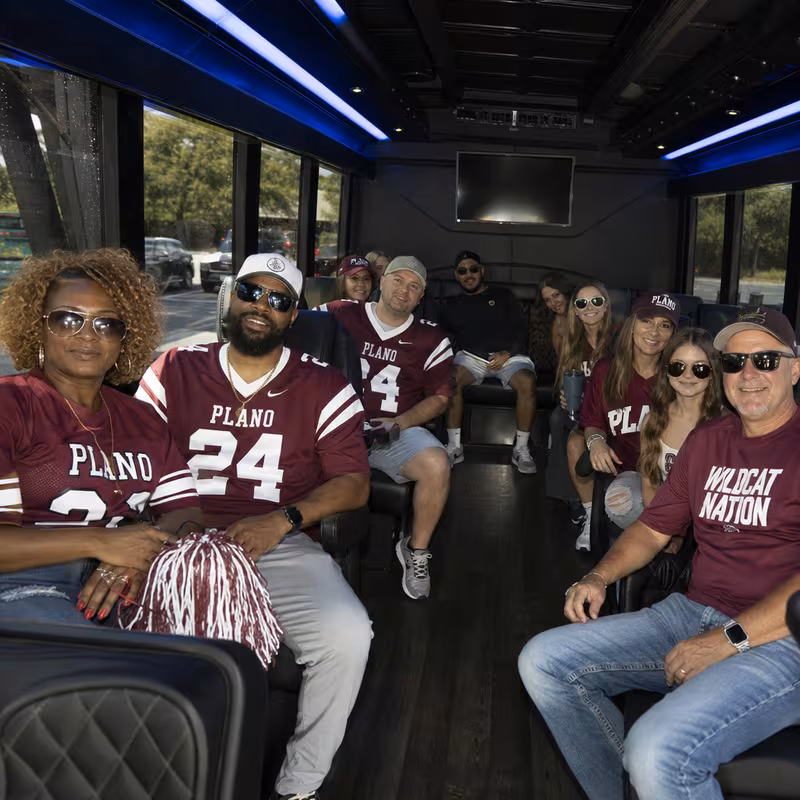 Plano Sporting Event Transportation fleet vehicle