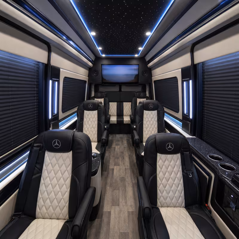 Sprinter Van Rental with Driver Interior
