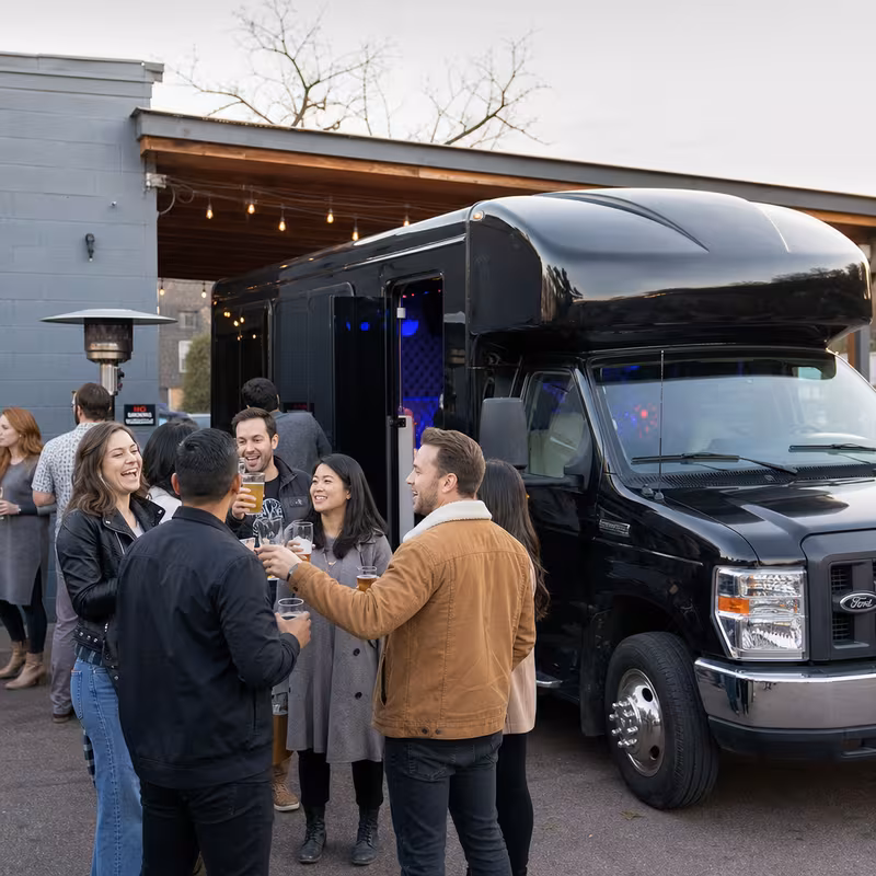 Plano Winery & Brewery Tour Transportation fleet vehicle